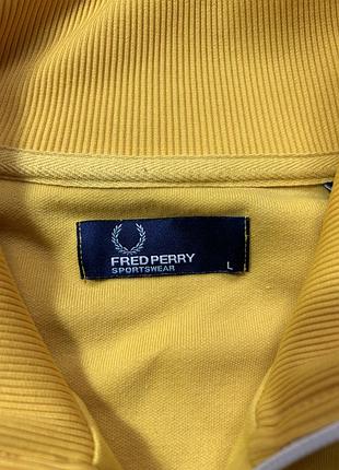 Fred perry спортивная кофта, олимпийка, желто-черная, ретро-стиль оригинал