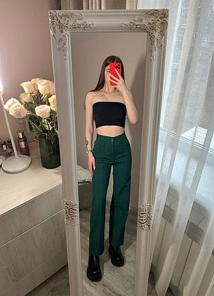 Брюки  изумрудного цвета