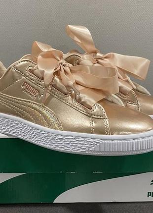 Новые. кожаные женские кроссовки puma basket heart lunar lux