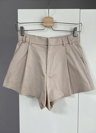 Zara бежеві шорти висока посадка