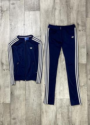 Adidas originals спортивный костюм xs размер женский синий оригинал