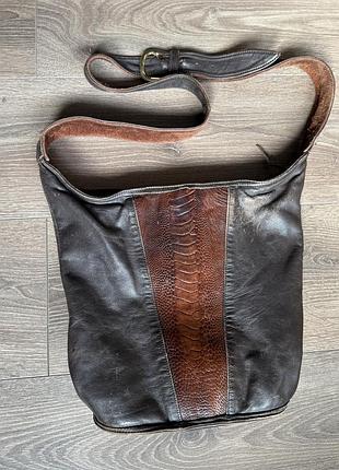 Винтажная кожаная сумка