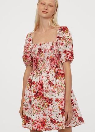 Хлопковое мини платье h&m xl692 18