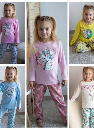 Легкая удобная пижама для девочек, легкая хлопковая пижама кофта и штаны, домашний комплект