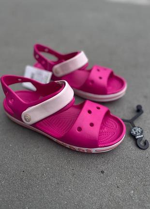 Crocs crocband sandal candy/pink сандалі крокс для дівчинки