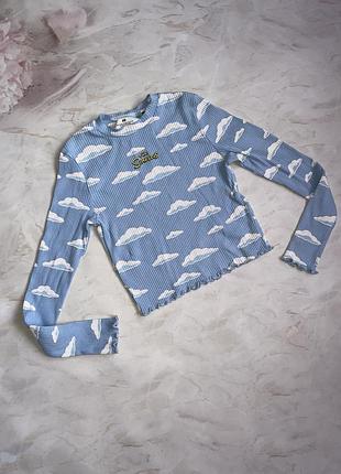 Реглан лонгслив укорочений