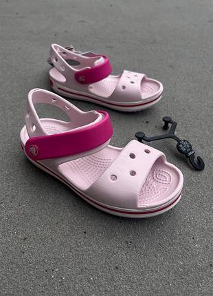 Дитячі крокси в рожевому кольорі 8-9 crocs crocband sandal barely/pink