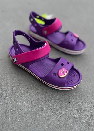 Детские сандалии crocs crocband mathyst paradise pink