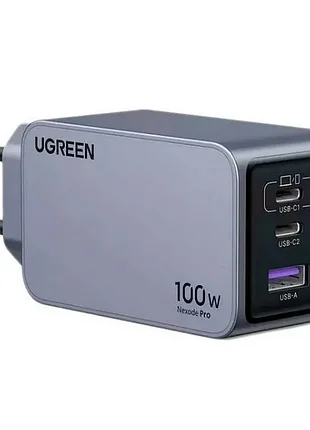 Зарядное устройство ugreen 100w gan x757 2c1a u+2c grey