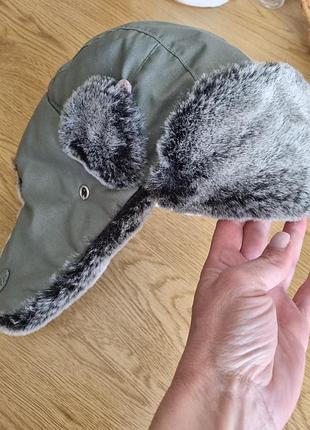 Gas шапка вушанка сірозелена  розмір s