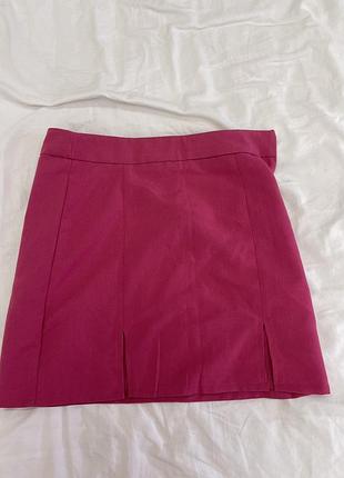 Рожева міні спідниця