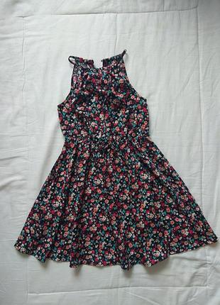 Платье на девочку в цветы летнее shein 7-8 лет
