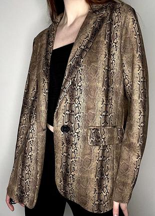 Жакет / пиджак замш в змеиный принт