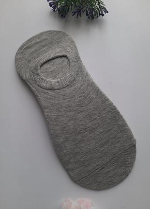 Следы женские хлопковые однотонные с силиконом разные цвета премиум качество