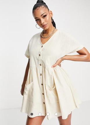 Сукня - слрочка платье - рубашка вільного крою котон м/l(12)
