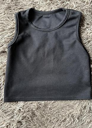 Продается топ черный рубчик!