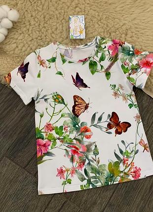 Дитяча футболка метелики в квітах five stars 98р-140р