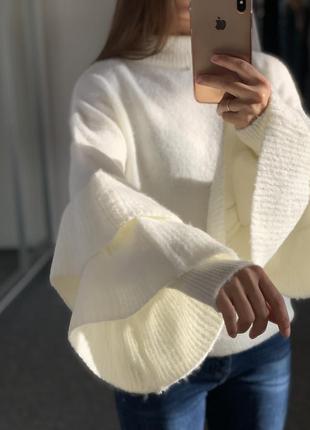 Красивый свитер с рукавами воланами koton 36