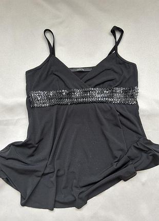 Вінтажний чорний топ y2k