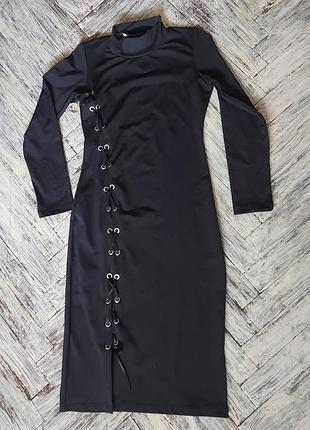 Платье миди с шнуровкой турция