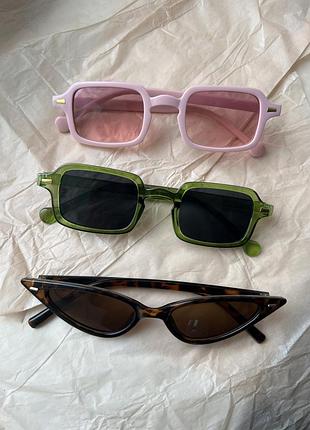 Набор очки солнцезащитные очки розовые цветные женские
