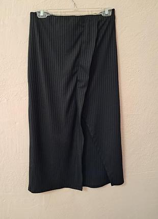 Спідниця міді в рубчик