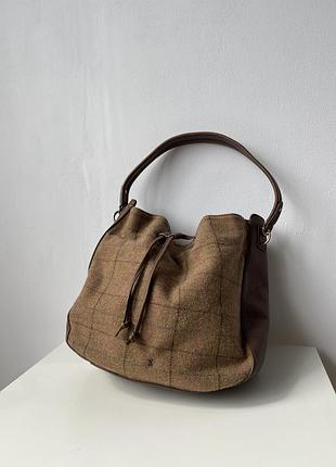 Кожано шерстяная сумка joules