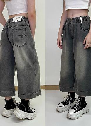 Джинсовые шорты бермуды на девочку