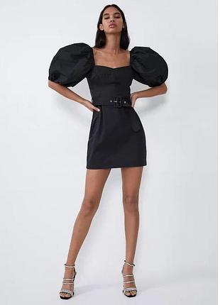 Платье мини с объемными рукавами zara чудесны фото в каруселе