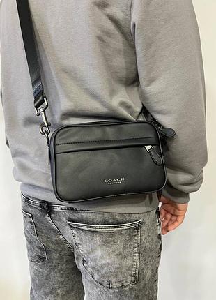 Мужская сумка-coach кожа