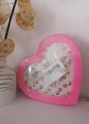 Серьги гвоздики гвоздики набор серьг 30 пар