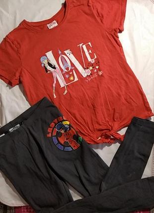 Костюм "леди баг": футболка и штанинки