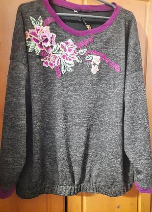 Новый свитерик лонг трикотаж оверсайз