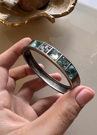 Браслет стальной с стразами