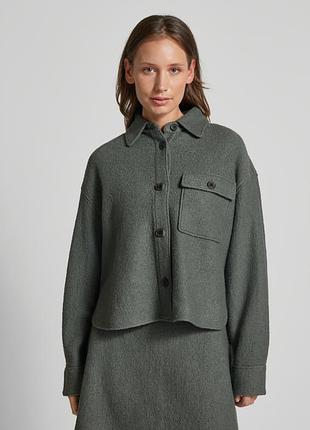 Верхня сорочка з суміші вовни, куртка  marc o' polo relaxed fit overshirt 42- л- l-
