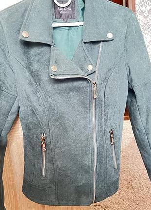 Косуха під замш , смарагдовий колір