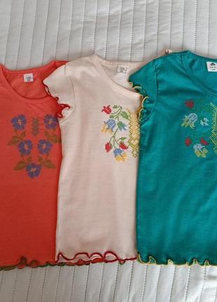 Футболка вышиванка для девочки рост 104