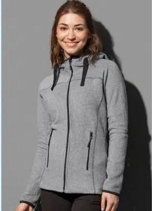 Куртка  кофта флісова  fleece jacket  жіноча на блискавці з капюшоном
