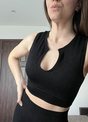 10-38/1 жіночий спортивний топ в рубчик