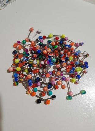 Сережка штанга, набор 10шт 2