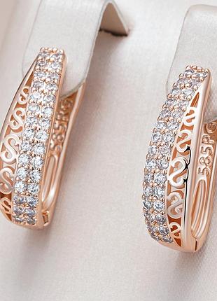 Серьги с позолотой