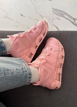 Женские кроссовки nike air more uptempo pink foam