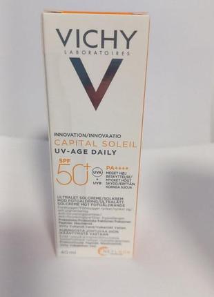 Vichy capital soleil uv-age daily сонцезахисний невагомий флюїд проти ознак фотостаріння шкіри.