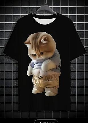 Футболки с котиками мужские