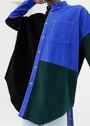 Рубашка collusion (asos), вельветовая, качественная, xl, на 180+ см, оверсайз