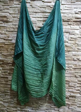 Великий шарф з натурального шовку / амбре