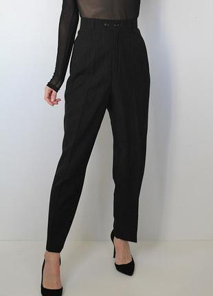 Зауженные шерстяные брюки в полоску 💣💥