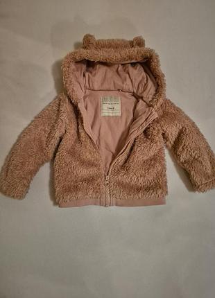 Кофта с капюшоном для девочки на 9-12 месяцев, 74-80 см