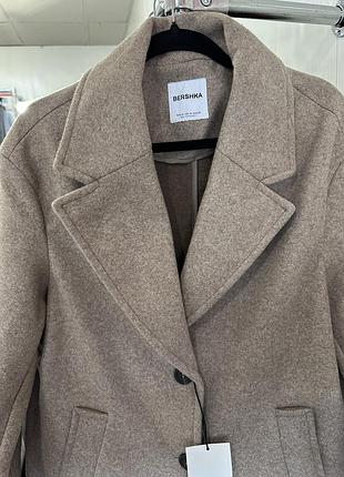 Демісезонне пальто bershka мокко розмір s, m, l 42/44/46/48