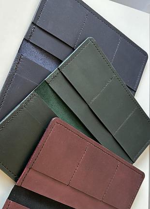Шкіряне портмоне crazy horse, ручна робота